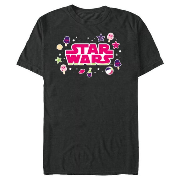 Star Wars Darth Vader Ice Cream Logo Summer Beach Vacation - Short Sleeve Blended T-Shirt for Adults - Customized-Dark Heather