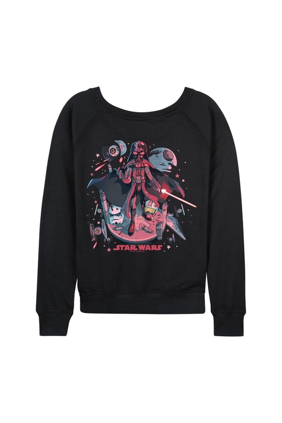 - Darth Vader Illustration - Women's French Terry Pullover Long Sleeve Shirt