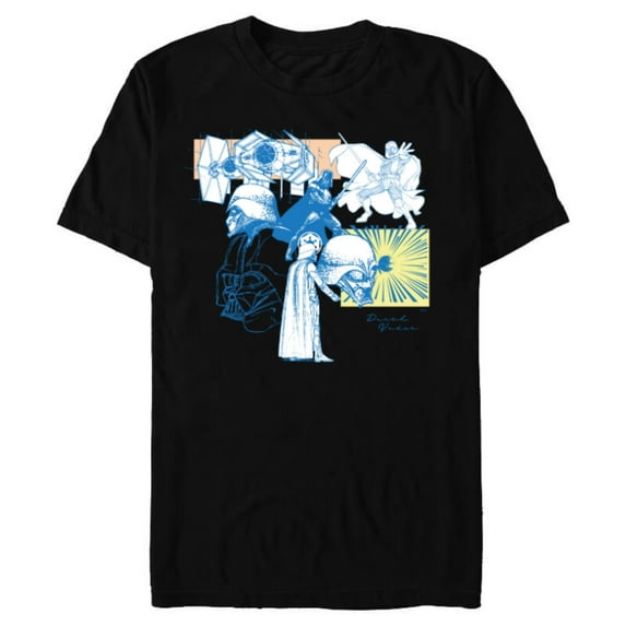 Star Wars Darth Vader Illustrations of a Sith Lord - Short Sleeve Blended T-Shirt for Adults - Customized-Black