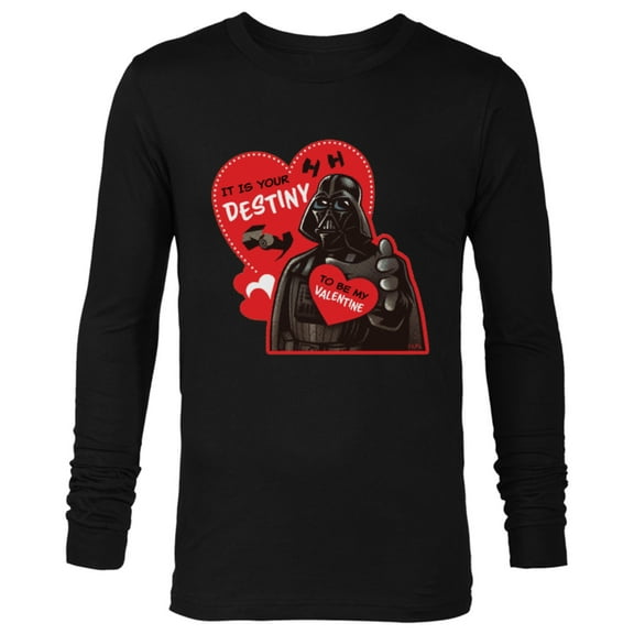 Star Wars Darth Vader It Is Your Destiny to be My Valentine - Long Sleeve T-Shirt for Men – Customized-Black