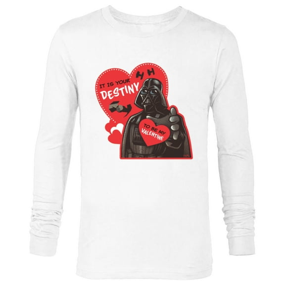 Star Wars Darth Vader It Is Your Destiny to be My Valentine - Long Sleeve T-Shirt for Men – Customized-White