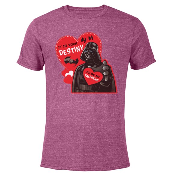 Star Wars Darth Vader It Is Your Destiny to be My Valentine - Short Sleeve Blended T-Shirt for Adults – Customized-Purple
