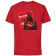 thumbnail image 1 of Star Wars Darth Vader It Is Your Destiny to be My Valentine - Short Sleeve Cotton T-Shirt for Adults - Customized-Red, 1 of 5