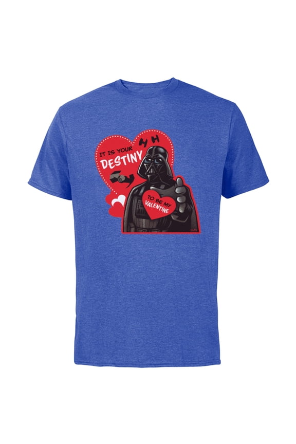 Darth Vader It Is Your Destiny to be My Valentine - Short Sleeve Cotton T-Shirt for Adults - Customized-Royal Heather