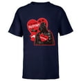 thumbnail image 1 of Star Wars Darth Vader It Is Your Destiny to be My Valentine - Short Sleeve T-Shirt for Kids – Customized-Navy, 1 of 5