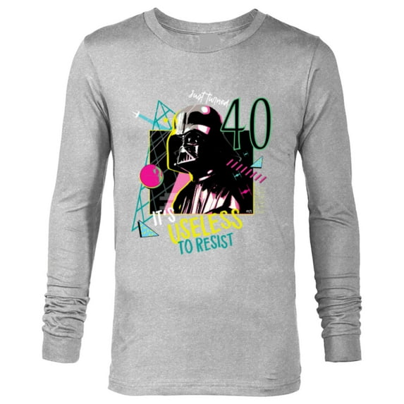 Star Wars Darth Vader It’s Useless to Resist 40th Birthday - Long Sleeve T-Shirt for Men - Customized-Athletic Heather
