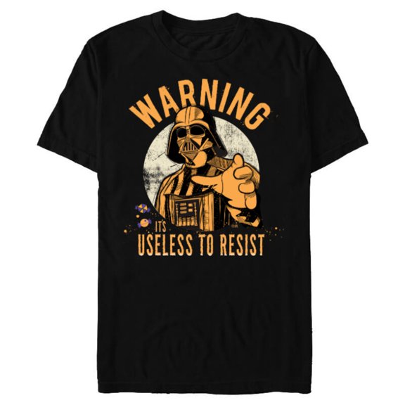Star Wars Darth Vader It's Useless to Resist Halloween - Short Sleeve Blended T-Shirt for Adults - Customized-Black