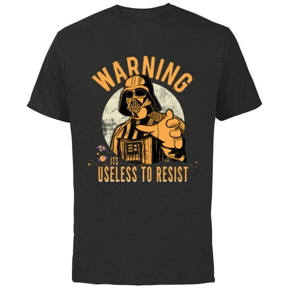 Star Wars Darth Vader It's Useless to Resist Halloween - Short Sleeve Cotton T-Shirt for Adults - Customized-Black