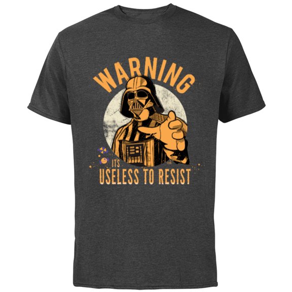 Star Wars Darth Vader It's Useless to Resist Halloween - Short Sleeve Cotton T-Shirt for Adults - Customized-Charcoal