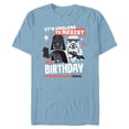thumbnail image 1 of Star Wars Darth Vader It’s Useless to Resist My Birthday - Short Sleeve Blended T-Shirt for Adults - Customized-Ocean Blue, 1 of 5