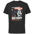 thumbnail image 1 of Star Wars Darth Vader It’s Useless to Resist My Birthday - Short Sleeve Cotton T-Shirt for Adults - Customized-Black, 1 of 5