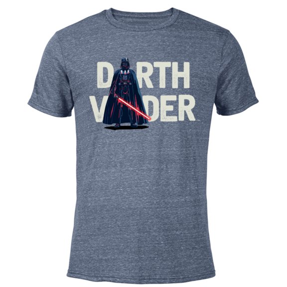 Star Wars Darth Vader Letter Replacement - Short Sleeve Blended T-Shirt for Adults – Customized-Navy Heather