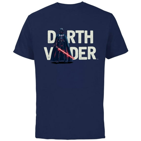 Star Wars Darth Vader Letter Replacement - Short Sleeve Cotton T-Shirt for Adults - Customized-Navy
