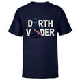 thumbnail image 1 of Star Wars Darth Vader Letter Replacement - Short Sleeve T-Shirt for Kids – Customized-Navy, 1 of 5