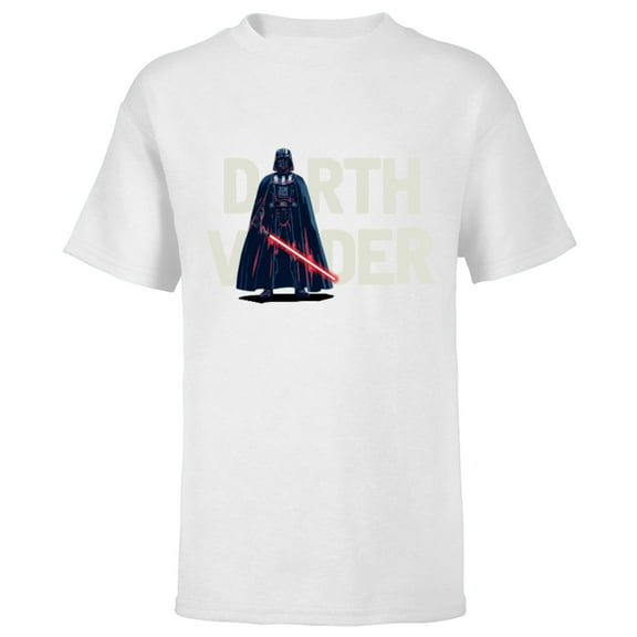 Star Wars Darth Vader Letter Replacement - Short Sleeve T-Shirt for Kids – Customized-White
