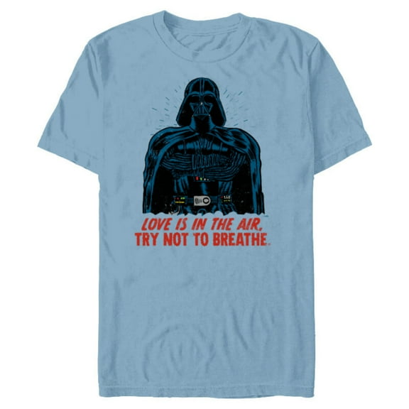 Star Wars Darth Vader Love is in the Air Valentine’s Day - Short Sleeve Blended T-Shirt for Adults - Customized-Ocean Blue