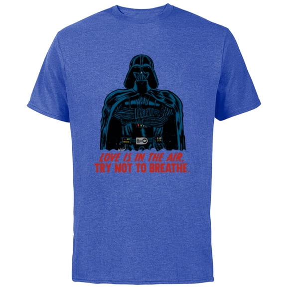 Star Wars Darth Vader Love is in the Air Valentine’s Day - Short Sleeve Cotton T-Shirt for Adults - Customized-Royal Heather