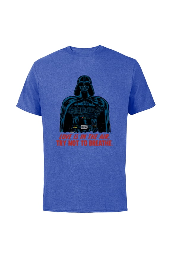 Darth Vader Love is in the Air Valentine’s Day - Short Sleeve Cotton T-Shirt for Adults - Customized-Royal Heather