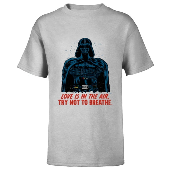 Star Wars Darth Vader Love is in the Air Valentine’s Day - Short Sleeve T-Shirt for Kids - Customized-Athletic Heather