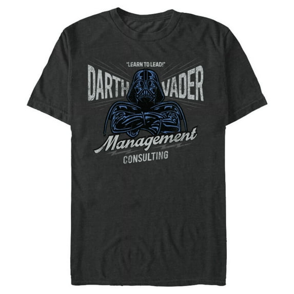 Star Wars Darth Vader Management Consulting Vintage Standard - Short Sleeve Blended T-Shirt for Adults – Customized-Dark Heather