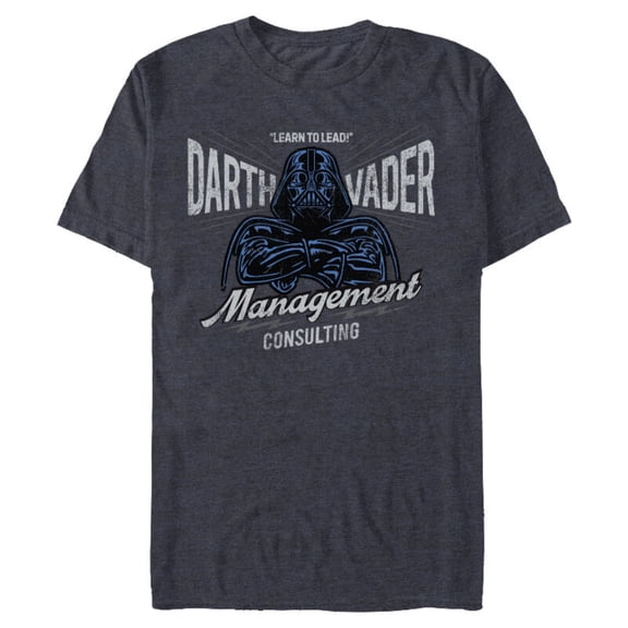Star Wars Darth Vader Management Consulting Vintage Standard - Short Sleeve Blended T-Shirt for Adults – Customized-Navy Heather