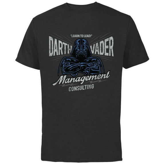 Star Wars Darth Vader Management Consulting Vintage Standard - Short Sleeve Cotton T-Shirt for Adults - Customized-Black