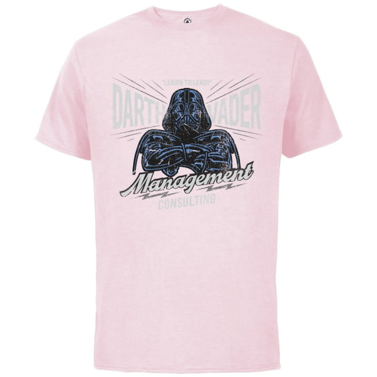 Star Wars Darth Vader Management Consulting Vintage Standard Short Sleeve Cotton T Shirt for Adults Customized Soft Pink
