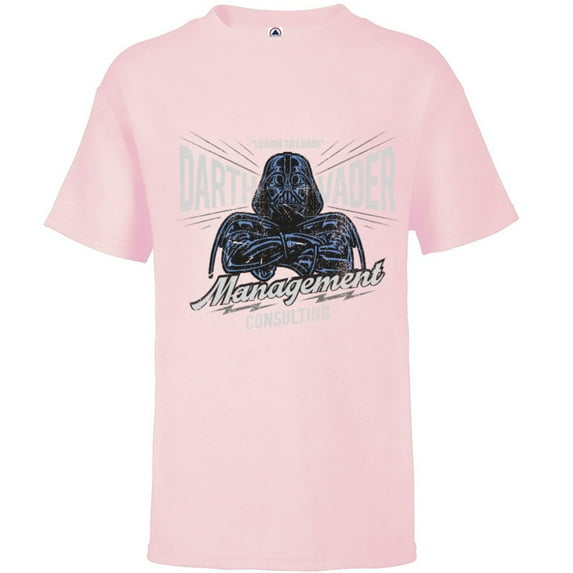 Star Wars Darth Vader Management Consulting Vintage Standard - Short Sleeve T-Shirt for Kids – Customized-Soft Pink