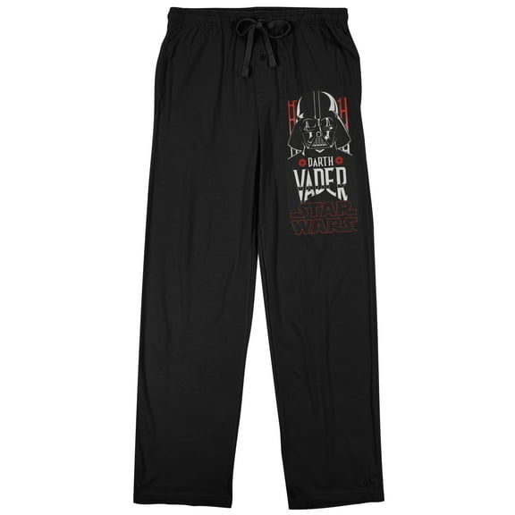 Star Wars Darth Vader Mask and Logo Men's Black Graphic Sleep Pajama Pants-X-Large