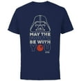 thumbnail image 1 of Star Wars Darth Vader May the Fourth Be With You - Short Sleeve Cotton T-Shirt for Adults - Customized-Navy, 1 of 5