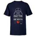 thumbnail image 1 of Star Wars Darth Vader May the Fourth Be With You - Short Sleeve T-Shirt for Kids - Customized-Navy, 1 of 5