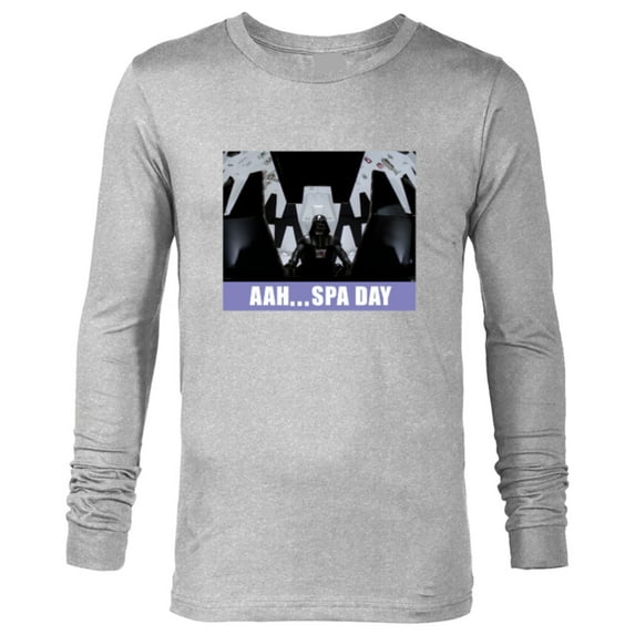 Star Wars Darth Vader Meditation Chamber “Aah…Spa Day” Funny - Long Sleeve T-Shirt for Men - Customized-Athletic Heather