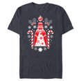 thumbnail image 1 of Star Wars Darth Vader Nordic Print Christmas Holiday - Short Sleeve Blended T-Shirt for Adults - Customized-Navy Heather, 1 of 5