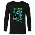 thumbnail image 1 of Star Wars Darth Vader Pixel Art Graffiti Tag Style - Long Sleeve T-Shirt for Men - Customized-Black, 1 of 5