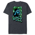 thumbnail image 1 of Star Wars Darth Vader Pixel Art Graffiti Tag Style - Short Sleeve Blended T-Shirt for Adults - Customized-Navy Heather, 1 of 5