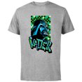 thumbnail image 1 of Star Wars Darth Vader Pixel Art Graffiti Tag Style - Short Sleeve Cotton T-Shirt for Adults - Customized-Athletic Heather, 1 of 5