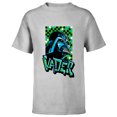thumbnail image 1 of Star Wars Darth Vader Pixel Art Graffiti Tag Style - Short Sleeve T-Shirt for Kids - Customized-Athletic Heather, 1 of 5