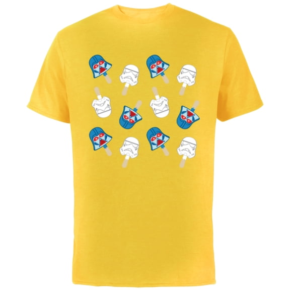 Star Wars Darth Vader Pops July 4th - Short Sleeve Cotton T-Shirt for Adults - Customized-Yellow