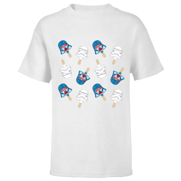 Star Wars Darth Vader Pops July 4th - Short Sleeve T-Shirt for Kids - Customized-White