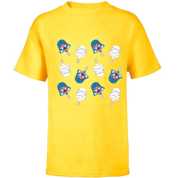 Star Wars Darth Vader Pops July 4th - Short Sleeve T-Shirt for Kids - Customized-Yellow