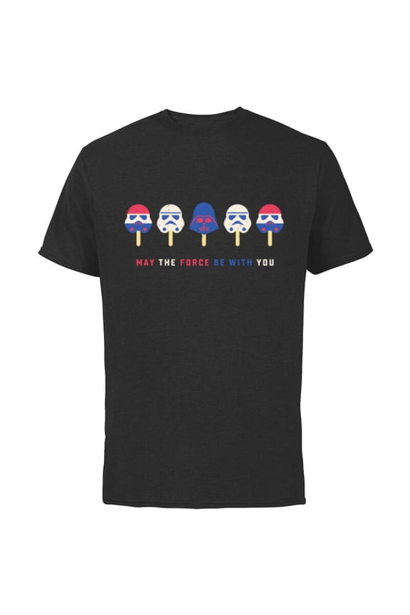 Darth Vader Popsicle May the Force Be With You - Short Sleeve Cotton T-Shirt for Adults - Customized-Black