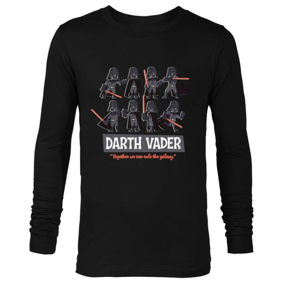 Star Wars Darth Vader Poses Together We Can Rule the Galaxy - Long Sleeve T-Shirt for Men - Customized-Black