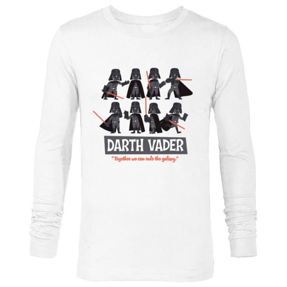Star Wars Darth Vader Poses Together We Can Rule the Galaxy - Long Sleeve T-Shirt for Men - Customized-White