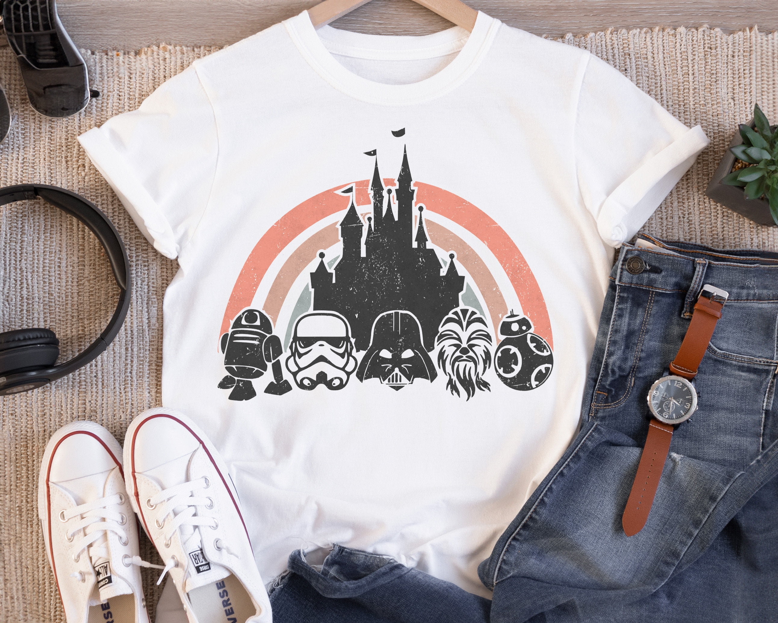 Star Wars Darth Vader R2D2 Storm Trooper Chewbacca Disney Vacation T