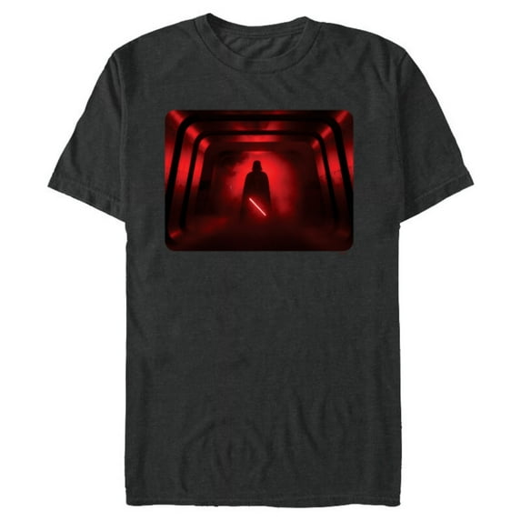Star Wars Darth Vader Red Lightsaber Shadow - Short Sleeve Blended T-Shirt for Adults - Customized-Dark Heather