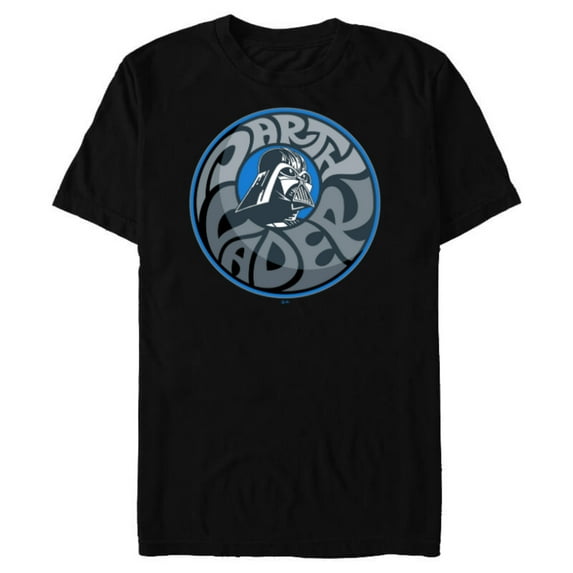 Star Wars Darth Vader Retro Helmet and Name - Short Sleeve Blended T-Shirt for Adults - Customized-Black