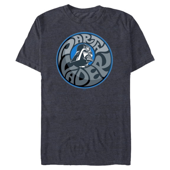 Star Wars Darth Vader Retro Helmet and Name - Short Sleeve Blended T-Shirt for Adults - Customized-Navy Heather