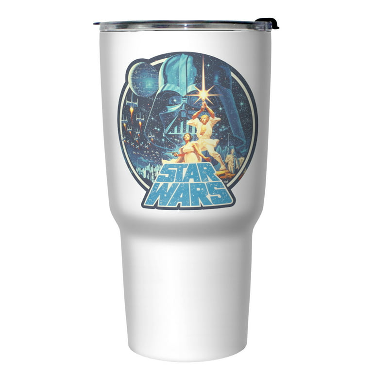 Star Wars Darth Vader Retro Victory Stainless Steel Tumbler w/Lid White 27  oz.