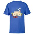 thumbnail image 1 of Star Wars Darth Vader Sand Castle Summer Beach Join Me Funny - Short Sleeve T-Shirt for Kids - Customized-Royal, 1 of 5