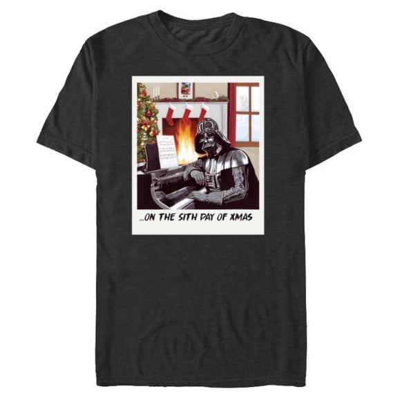 Star Wars Darth Vader Sith Day of Xmas Holiday - Short Sleeve Blended T-Shirt for Adults -Customized-Dark Heather